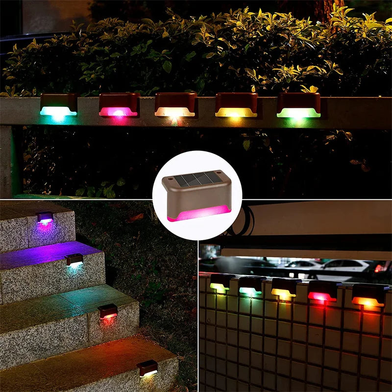 2/4/8/16 Pack Solar Deck Lights LED Waterproof Outdoor Solar Powered LED Step Lights For Decks Stairs Patio Yard Garden Decor
