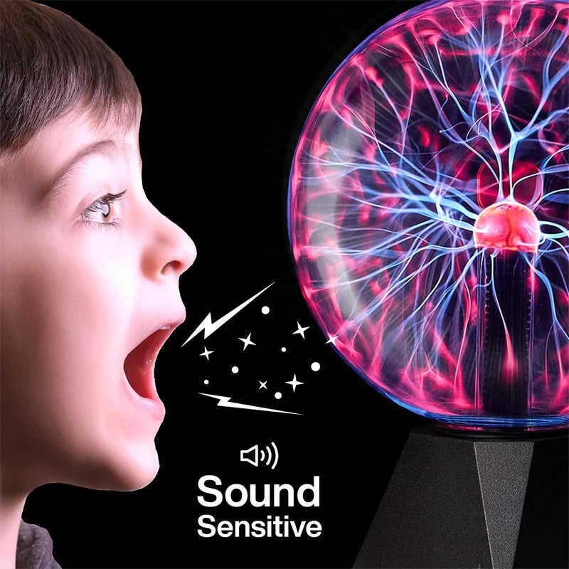 3/4/5/6 Inch Magic Plasma Ball Lamp LED Atmosphere Night Light Touch control Glass Plasma Light Bedroom Decor Kids Gifts