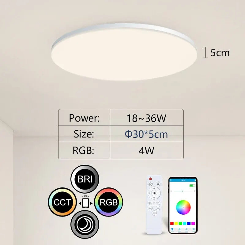 BENEWTON Smart Ceiling Light RGB CCT APP Control 370mm 300mm 18-54w 220v Ambient Light For Bedroom Home Decor