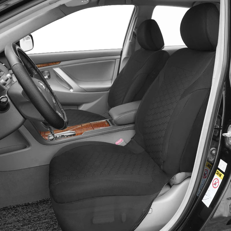 Universal Car Seat Covers Polyester Mesh Fabric Honeycomb Embroidery Seat Covers For Car SUV Vans Truck Accessories Interior