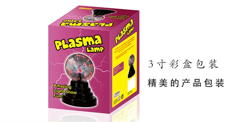 3/4/5/6 Inch Magic Plasma Ball Lamp LED Atmosphere Night Light Touch control Glass Plasma Light Bedroom Decor Kids Gifts