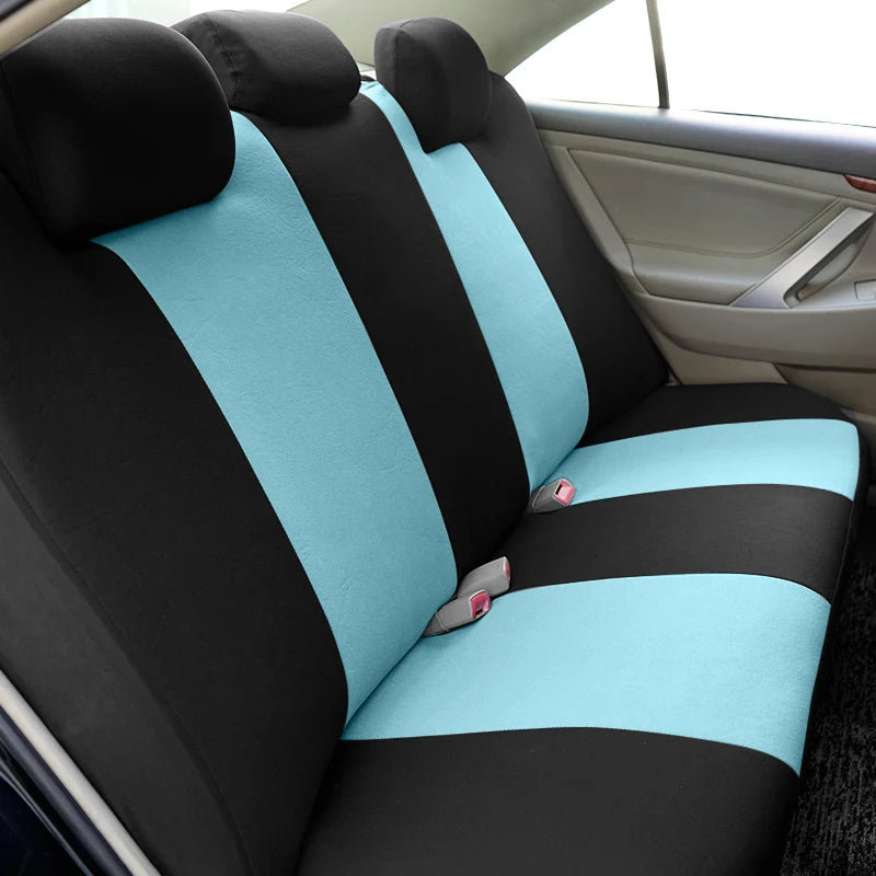 Universal Car Seat Covers Polyester Mesh Fabric Honeycomb Embroidery Seat Covers For Car SUV Vans Truck Accessories Interior