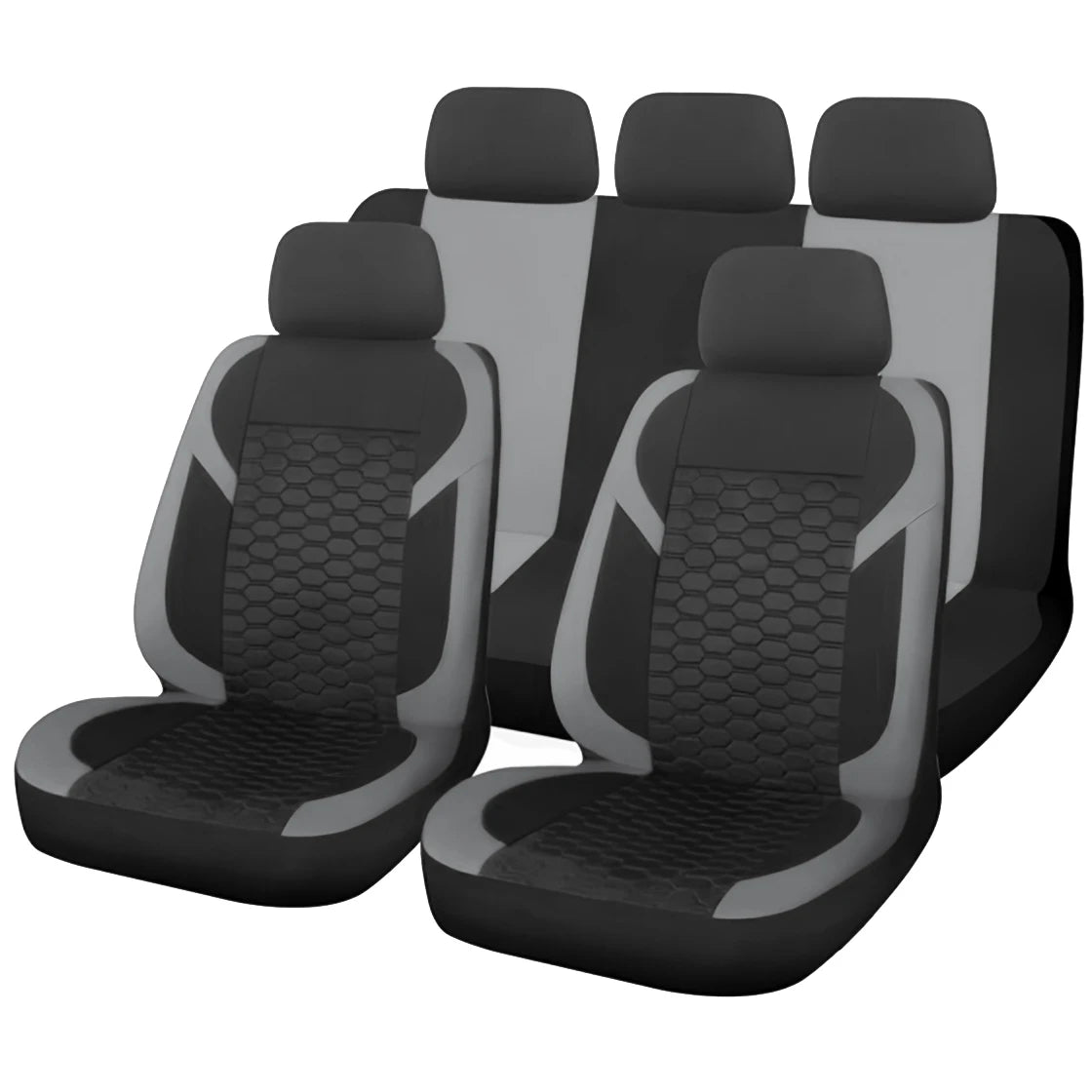 Universal Car Seat Covers Polyester Mesh Fabric Honeycomb Embroidery Seat Covers For Car SUV Vans Truck Accessories Interior