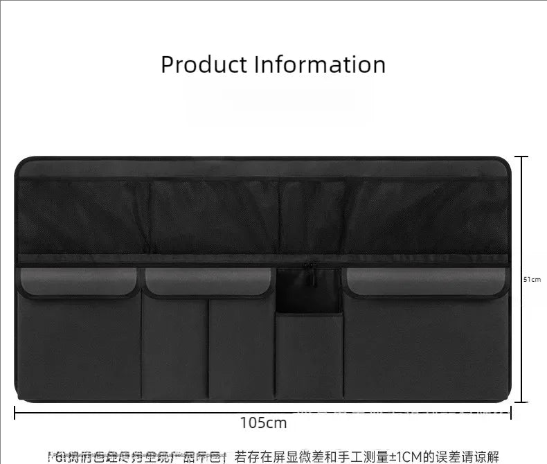 Car trunk storage bag SUV car seat back hanging bag Multi functional storage mesh bag Car interior storage items