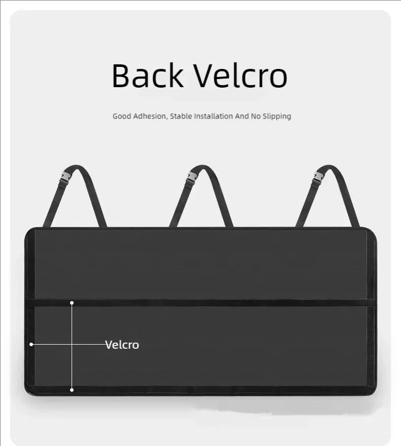 Car trunk storage bag SUV car seat back hanging bag Multi functional storage mesh bag Car interior storage items