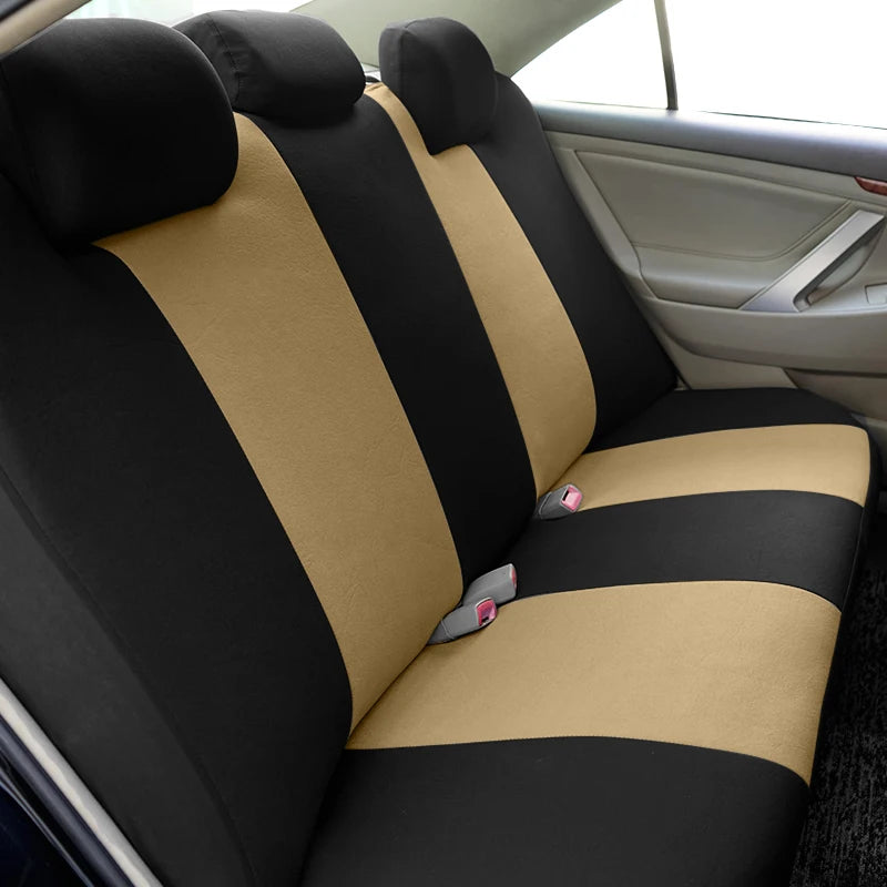 Universal Car Seat Covers Polyester Mesh Fabric Honeycomb Embroidery Seat Covers For Car SUV Vans Truck Accessories Interior